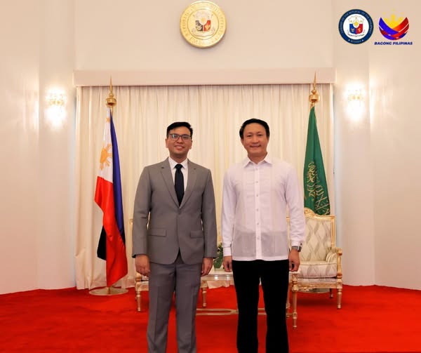 Commercial Attaché Vince Lorenzo Liwanag with Chargé d'Affaires Rommel Romato