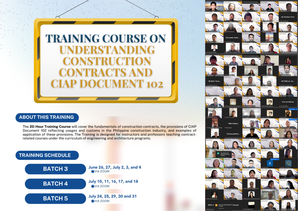 Participants of the CIAP Document 102 training course for the academe conducted by PDCB via Zoom