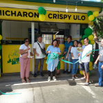 Ribbon cutting during the opening of Pat & Kat Pork Chicharon store.
