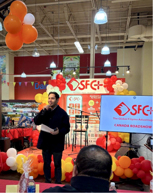 Trade Commissioner Mario C. Tani of the Philippine Trade and Investment Center in Toronto (PTIC Toronto) during the launching of the Seafood City+ App in Toronto, last 26 February 2025.